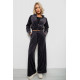 Спортивный костюм женский велровый, цвет чернильный, 257R4125