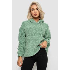 Худи женский однотонный с капюшоном, цвет оливковый, 257R14