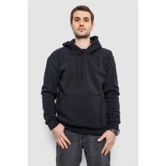 Худи мужской на флисе однотонный, цвет чернильный, 241R2650