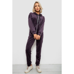 Спортивный костюм женский велюровый, цвет темно-сливовый, 257R4122