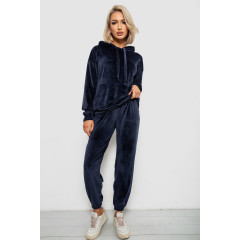 Спортивный костюм женский велюровый, цвет синий, 241R1530-5