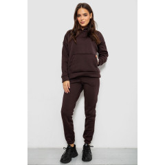 Спортивный костюм женский на флисе, цвет шоколадный, 257R85