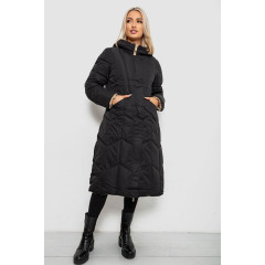 Куртка женская двусторонняя зимняя, цвет черный, 244R24115