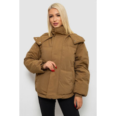 Куртка женская зимняя короткая, цвет хаки, 244R983