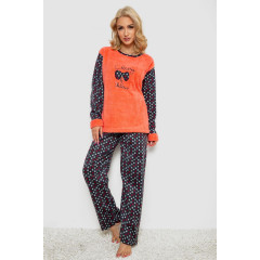 Пижама женская махра, цвет кораллово-синий, 238R58430