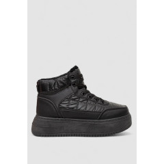 Кроссовки женские зимние на меху, цвет черный, 248RK03