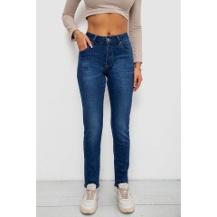 Джинсы женские на флисе, цвет синий, 244RVE952