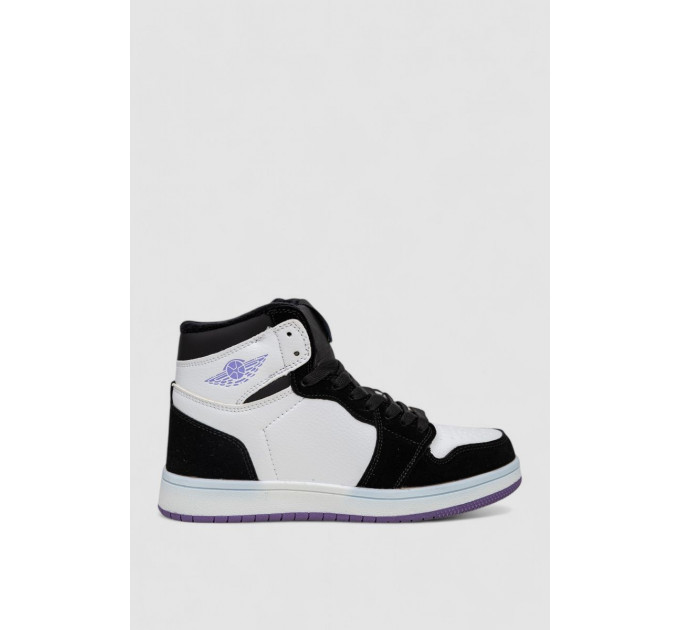 Кроссовки женские зимние на меху, цвет черно-белый, 248RHB470