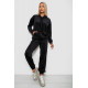 Спортивный костюм женский велюровый, цвет черный, 241R1530-5