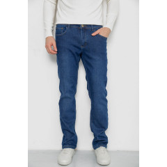 Джинсы мужские на флисе, цвет синий, 254R2411