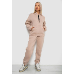 Спортивный костюм женский на флисе, цвет светло-бежевый, 238R5726