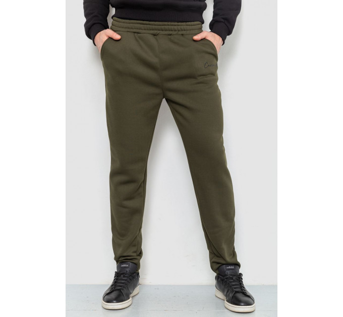 Спорт штаны мужские на флисе, цвет хаки, 238R56910