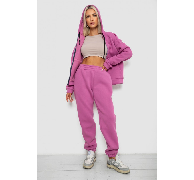 Спортивный костюм женский на флисе, цвет темно-сиреневый, 238R5715