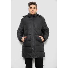 Куртка мужская зимняя удлиненная, цвет черный, 244RH76-15