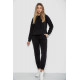 Спорт костюм женский на флисе, цвет черный, 241R1530