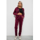 Спортивный костюм женский велюровый, цвет бордовый, 257R4119