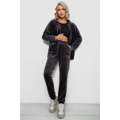 Спортивный костюм женский велюровый, цвет чернильный, 257R4119