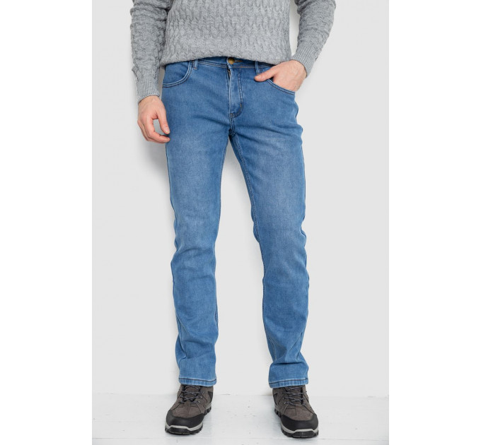 Джинсы мужские на флисе, цвет джинс, 254R2403