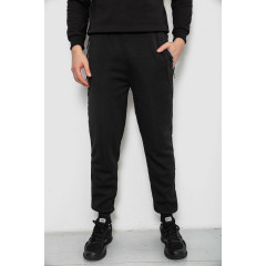 Спортивные штаны мужские на флисе, цвет черный, 244R6120