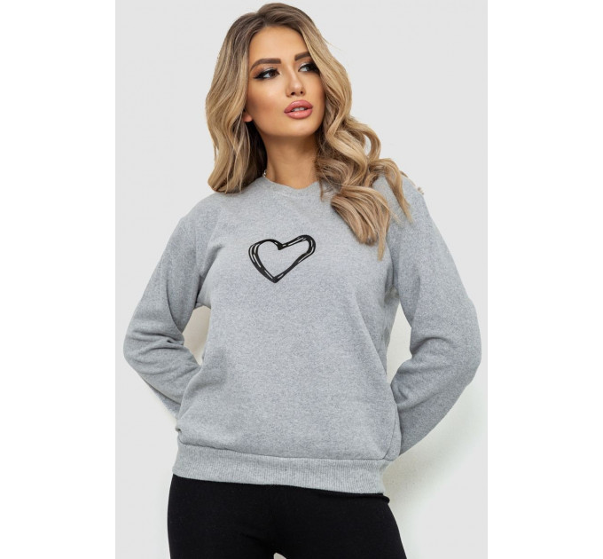 Свитшот женский, цвет светло-серый, 238R57162