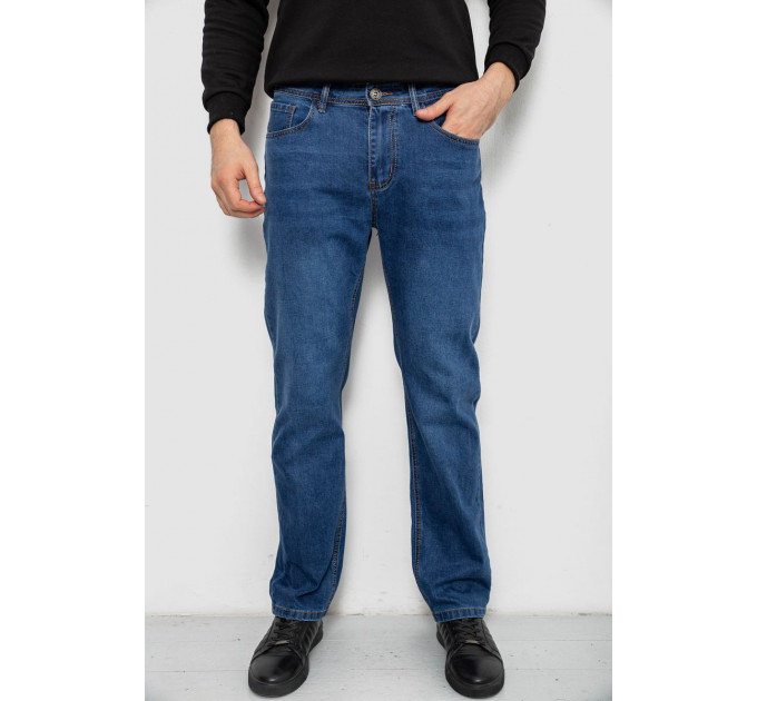 Джинсы мужские прямого кроя, цвет синий, 244R9909
