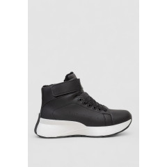 Ботинки женские зимние на меху, цвет черно-белый, 248RXM25