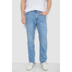 Джинсы мужские однотонные, цвет голубой, 244R21-730