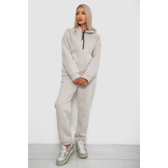 Спортивный костюм женский на флисе, цвет серо-оливковый, 238R5726