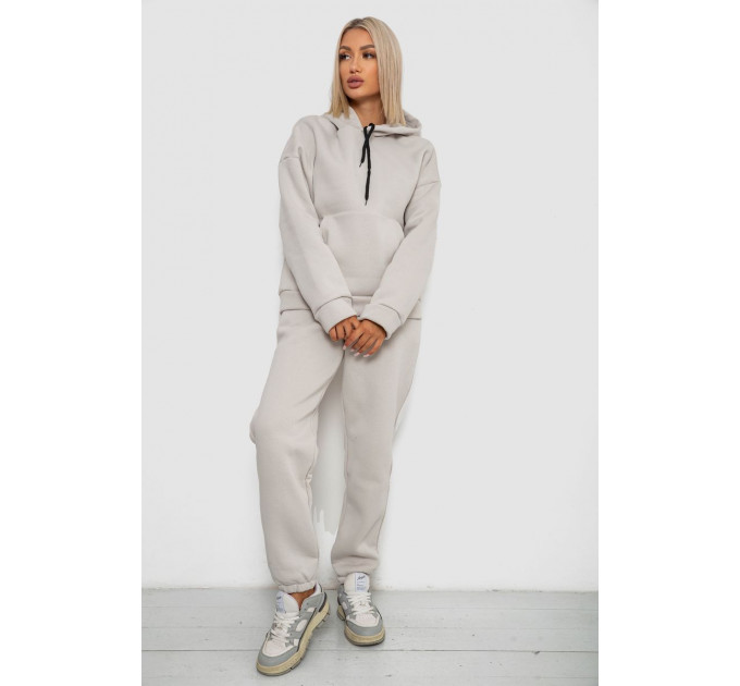 Спортивный костюм женский на флисе, цвет серо-оливковый, 238R5726