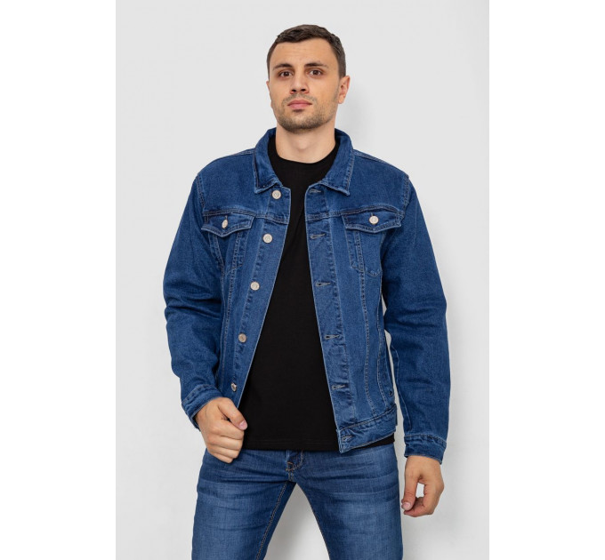 Куртка мужская джинсовая, цвет синий, 244RA005