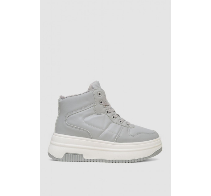 Кроссовки женские зимние на меху, цвет серый, 248RAM015