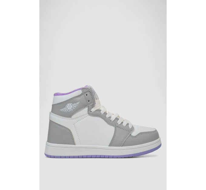 Кроссовки женские зимние на меху, цвет бело-сиреневый, 248RHB470