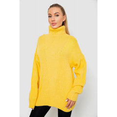 Свитер - гольф женский шерстяной, цвет желтый, 244R2050