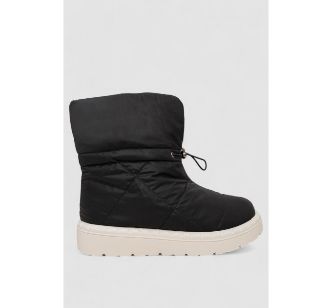 Дутики женские зимние на меху, цвет черно-бежевый, 248RFM300