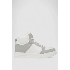 Кроссовки женские зимние на меху, цвет бело-серый, 248RAD300