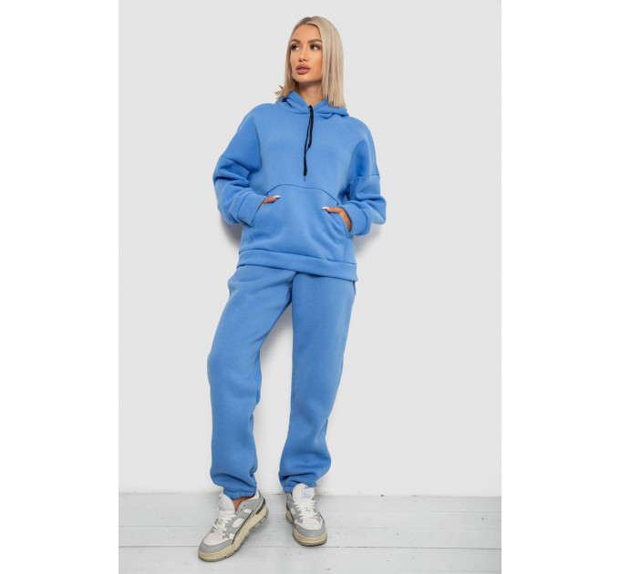 Спортивный костюм женский на флисе, цвет джинс, 238R5726
