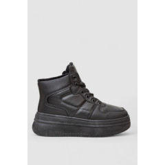 Кроссовки женские зимние на меху, цвет черный, 248RAM015