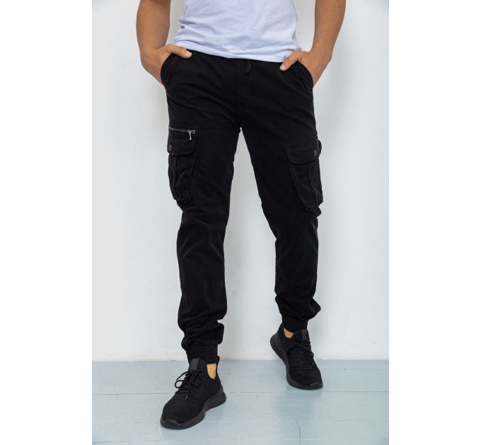 Брюки карго мужские, цвет черный, 244R2073