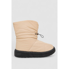 Дутики женские зимние на меху, цвет бежево-черный, 248RFM200