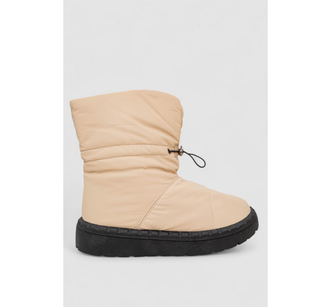 Дутики женские зимние на меху, цвет бежево-черный, 248RFM200