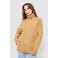 Свитер - гольф женский шерстяной, цвет бежевый, 244R2050