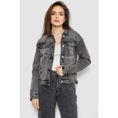 Куртка женская джинсовая, цвет серый, 255RA224