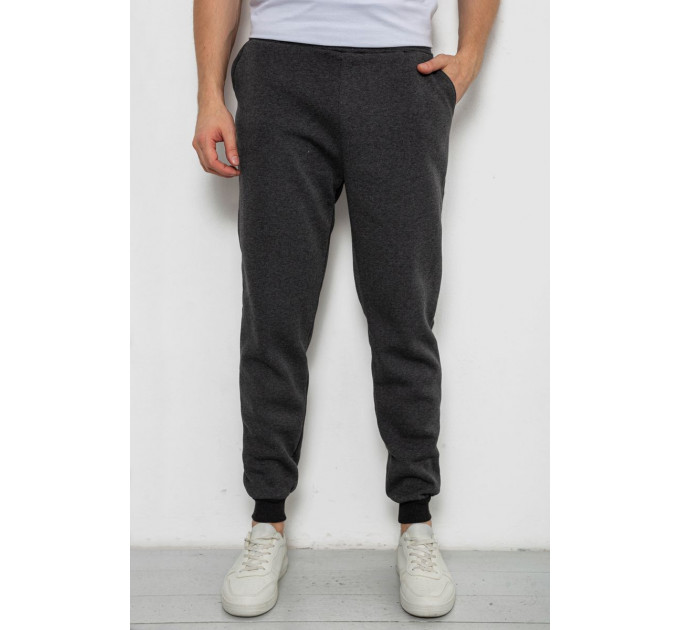 Спортивные штаны мужские на флисе, цвет темно-серый, 238R56910-5