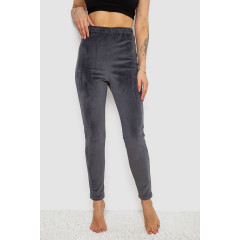 Лосины велюровые утепленные, цвет серый, 238R58643