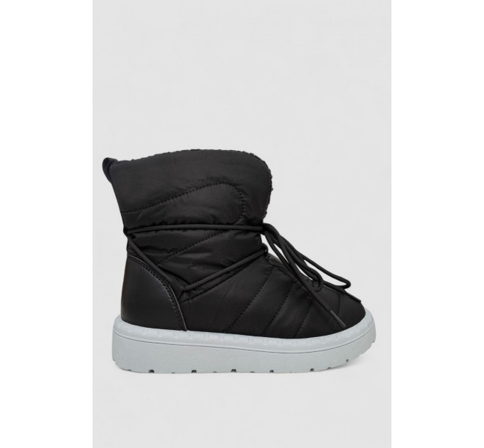 Дутики женские зимние на меху, цвет черно-серый, 248RFM500