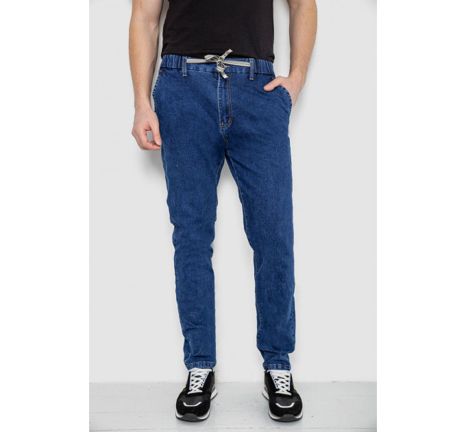 Джинсы мужские на резинке, цвет синий, 244R8064