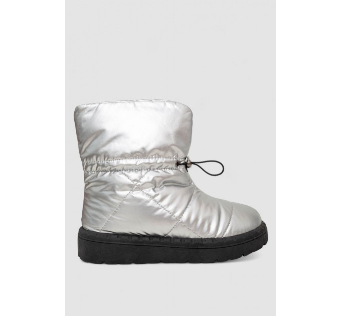 Дутики женские зимние на меху, цвет серебристо-черный, 248RFM300