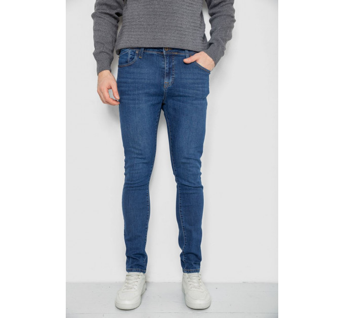 Джинсы мужские однотонные, цвет синий, 247R1095