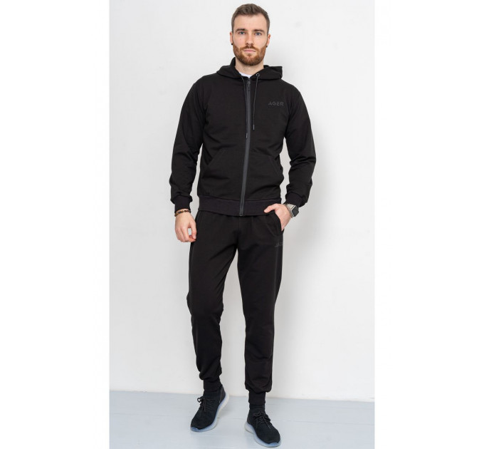 Спорт костюм мужской демисезонный, цвет черный, 241R175