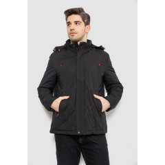 Куртка мужская демисезонная с капюшоном, цвет черный, 244RL9159AL